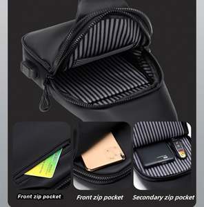 Riñoneras Casuales de Moda al por Mayor para Hombre, Bolsa de Cintura Impermeable con Múltiples Bolsillos para Exteriores, Bolsa de Pecho de Gran Capacidad para Viajes - Product Image 3