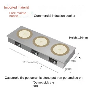 Cuisinière à induction double brûleur haute puissance 3500W, en acier inoxydable, cuisinière électrique, fonctionne sur batterie, pour la maison - Product Image 5