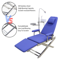 Fauteuil dentaire électrique portable OEM de l'usine Jinnuo avec structure en acier inoxydable et design pliable pour les cliniques dentaires