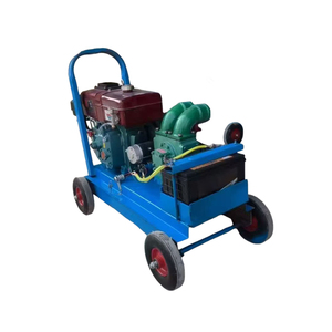 Bomba de lodos de aguas residuales diésel de un solo cilindro, máquina portátil de succión de heces con ruedas, bomba de limpieza de tanques sépticos y sedimentos de río - Product Image 4