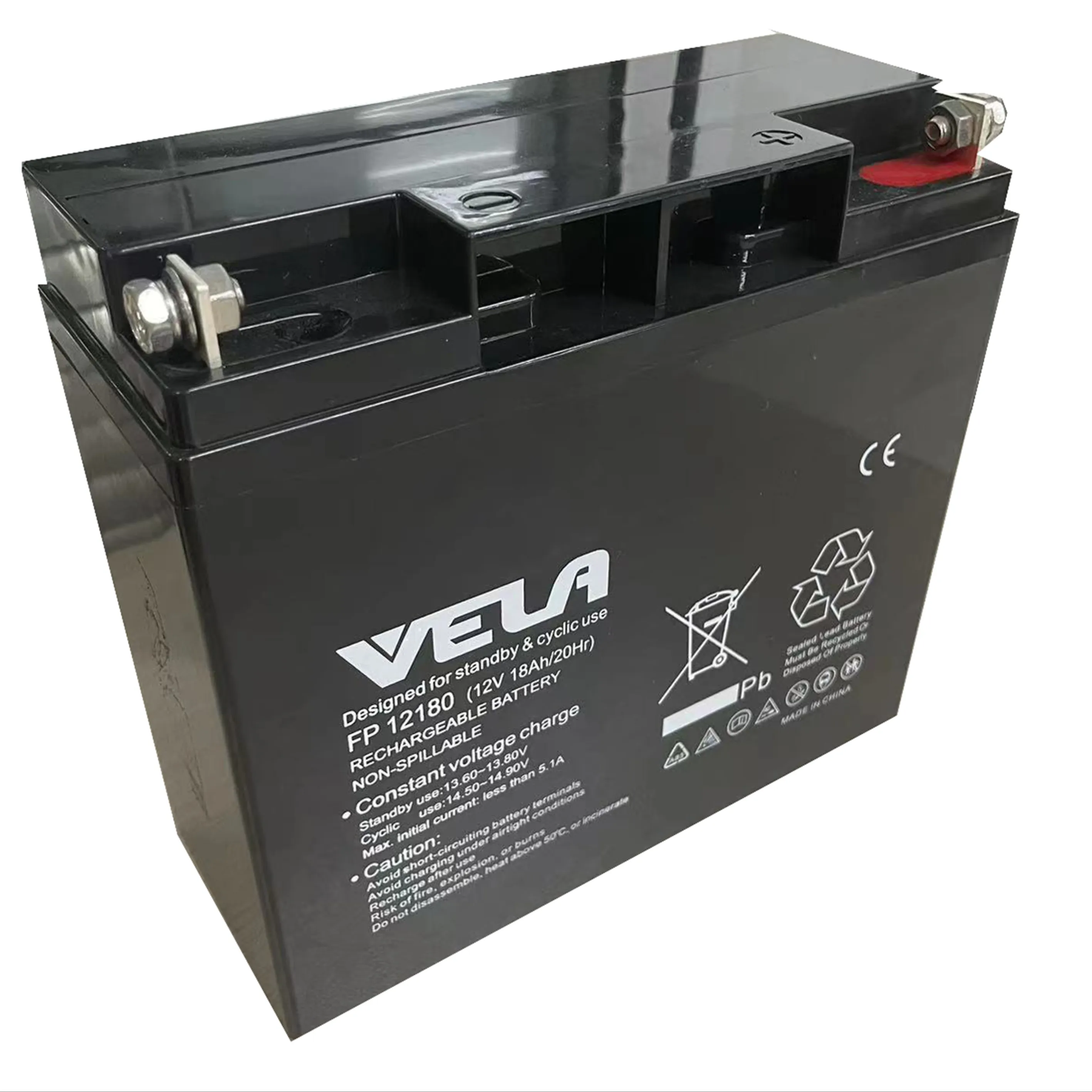 Rechargeable Agm Battery 12v18ah Batteries For Electric Start Long Life Deep Cycle Sla Alarm Monitoring Battery