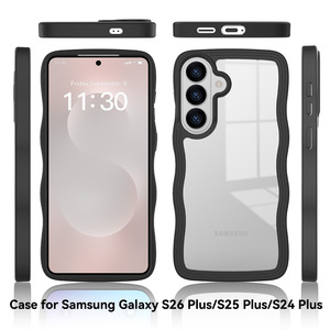 Nouvelle <span class=keywords><strong>coque</strong></span> de téléphone transparente ondulée en TPU PC, tendance, pour Samsung S26 <span class=keywords><strong>Ultra</strong></span> S25 <span class=keywords><strong>Ultra</strong></span> S24 S23 Series - Product Image 1