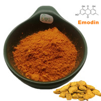 Poudre d'extrait de racine de rhubarbe à base de plantes 98% Emodine Prix Poudre naturelle d'anthraquinones de rhubarbe Rhéin Chrysophanol 1% 5% 10%