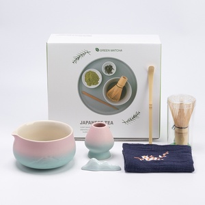 Bán Buôn 7 Pcs Thiết Lập Handmade Matcha Bát Màu Hồng Chủ Scoop Tre Whisk Tool Kit Nhật Bản Gốm Matcha <span class=keywords><strong>Tea</strong></span> <span class=keywords><strong>Set</strong></span> Với Hộp Quà Tặng - Product Image 1