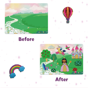 Tự làm hoạt động sáng tạo EVA Sticker lá nghệ thuật <span class=keywords><strong>Scratch</strong></span> thẻ sơn thủ công Kit cho trẻ em - Product Image 2