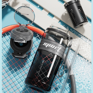 800ml PC Sports <b>Water</b> Bottle Large Capacity Outdoor Gym Bottle Drop-proof Heat Resistant <b>Straw</b> <b>Cup</b> Space <b>Cup</b> OEM ODM - Product Image 2
