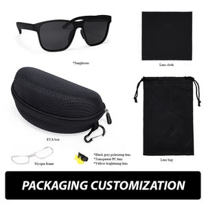 نظارة شمسية بإطار أسود TR90 عدسة uv400 مستقطبة فوتوكروميكية مزودة بمحرك رقمي - Product Image 5