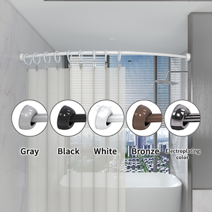 Tige <span class=keywords><strong>de</strong></span> tension <span class=keywords><strong>de</strong></span> <span class=keywords><strong>rideau</strong></span> <span class=keywords><strong>de</strong></span> fenêtre ronde en métal robuste pour salle <span class=keywords><strong>de</strong></span> bain <span class=keywords><strong>douche</strong></span> placard <span class=keywords><strong>de</strong></span> rangement mural <span class=keywords><strong>barre</strong></span> <span class=keywords><strong>de</strong></span> fer conception OE modM boîte d'emballage - Product Image 6