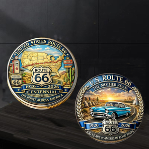 Monedas Conmemorativas Temáticas de Route 66 al por Mayor, Monedas de Desafío con Diseño de Rat Fink en Relieve a Doble Cara, Regalos Coleccionables - Product Image 6