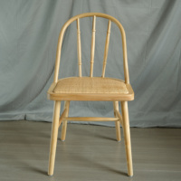 Chaise de salle à manger en rotin véritable en bois massif nordique moderne de luxe pour meubles de maison pour salle à manger
