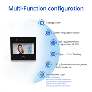 Appareil compact de reconnaissance faciale multi-langues Dispositif de présence biométrique peu encombrant pour les petits bureaux cliniques - Product Image 4