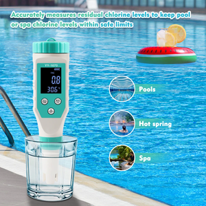 Analyseur de qualité de l'eau YY-1070 7 en 1 pour piscine, testeur professionnel de chlore, <span class=keywords><strong>pH</strong></span>, sel/ORP/TDS/EC/FAC, <span class=keywords><strong>spa</strong></span>, source chaude, CL - Product Image 5