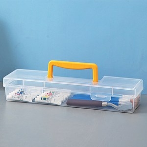 <span class=keywords><strong>Caja</strong></span> <span class=keywords><strong>de</strong></span> Plástico Rectangular Grande, Estuche para Pinceles y Lápices <span class=keywords><strong>de</strong></span> Dibujo, Organizador <span class=keywords><strong>de</strong></span> Escritorio, <span class=keywords><strong>Caja</strong></span> Transparente para Lápices <span class=keywords><strong>de</strong></span> Acuarela - Product Image 1