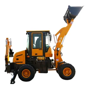 Traktor Mini Towable Kecil dengan Loader Ujung Depan dan Loader Backhoe untuk Dijual