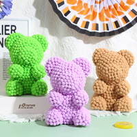 Bas enfants fait à la main ours assis pompon balle autocollant Kit artisanat