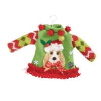 Accessoires Jacquard tricotés personnalisés Vêtements Mini Pull Renne Pull collant Tricoté Ornement de Pull de Noël