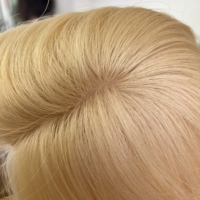 Envío Rápido, Topper de Cabello Humano Natural con Base de Seda 3*5, Color Rubio Destacado para Mujer, Calidad Estable, Precio de Fábrica, 16 Pulgadas