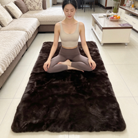 Tapis de yoga classique en peau de mouton véritable, fourrure de mouton, peau de mouton tannée, tapis de sol en laine de mouton, vente en gros directe usine, échantillon disponible