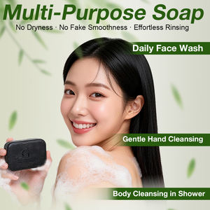 <span class=keywords><strong>Savon</strong></span> Solide Artisanal Anti-Pelliculaire au Charbon Actif Nettoyant en Profondeur, Effet Volumisant, Pour Tous Types <span class=keywords><strong>de</strong></span> Peau, Portable, <span class=keywords><strong>Noir</strong></span> Brillant, aux Herbes, Marque Privée - Product Image 3