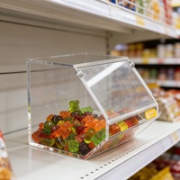 Boîte de rangement et de présentation en acrylique de qualité alimentaire, transparente, pour bonbons, biscuits, en-cas secs