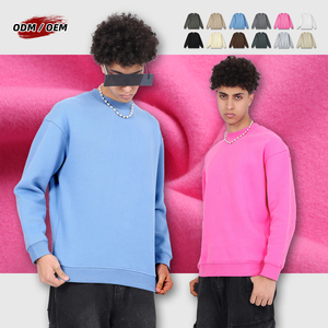 Sweat-shirt à col rond en polaire doublé avec logo imprimé personnalisé, style streetwear, couleur unie, coupe ample - Product Image 2