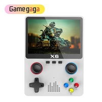 Console de jeu portable X6, écran de 3,5 pouces, 32 Go, rétro classique, double joystick, 11 simulateurs, écran couleur pour enfants, 2000 mAh