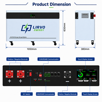 Baterías de Iones de Litio LIRVO de 20kWh 51.2V 400Ah de Larga Duración a Precio de Fábrica, Batería Solar para Hogares Aislados de la Red y Proyectos Solares