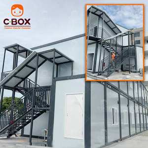 Cbox Eco-Friendly Prefab Modular 2-Story <b>Flat</b> Pack Office Buildings Site Dormitory Worker Camp Mobile Container House - Product Image 3