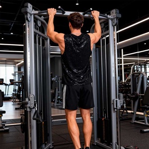 Custom 2026 Summer Casual 100% Cotton <b>Rhinestone</b> Sparkle Unisex Tank <b>Top</b> Sports Vest Breathable Quick-Drying Gym Training - Product Image 2