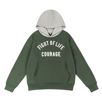 Sudadera con Capucha de Algodón con Bloques de Color, Diseño de Corazón, Estilo Casual Holgado, Juvenil, Unisex, Moderno y Urbano