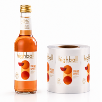 Étiquettes personnalisées pour bouteilles de cocktails sans alcool, autocollants d'emballage pour boissons prêtes à boire, étiquettes adhésives imperméables pour boissons, pour marques haut de gamme