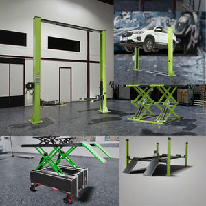 Elevator mobil hidrolik CE 4000T, lantai bening dua tiang angkat mobil kolom ganda CE terbukti 4t Gantry 2 mesin Angkat Mobil - Product Image 2