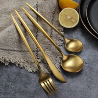 Ensemble de couverts en acier inoxydable 304, poli miroir, couteau, fourchette, cuillère, vaisselle pour hôtel, restaurant, mariage, vente en gros
