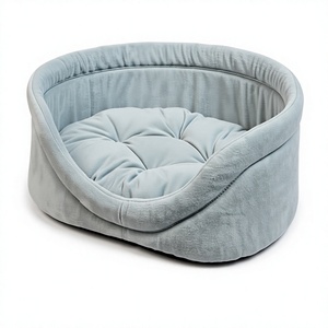 Cama Ovalada para Mascotas con Laterales Altos No. 1 (tela Oxford) 44*33*16 - Product Image 1