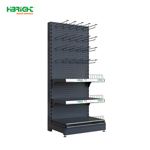 Black Double-sided <b>Wire</b> Mesh Gondola Shelving for Supermarket Retail - Product Image 6
