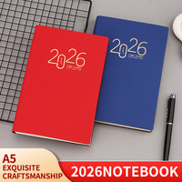 Agenda 2026 de Alta Calidad con Tapa Dura, Libreta de Notas en Inglés, Organizador, Imitación Piel, Cuaderno de Regalo, 152 Hojas, Cosido