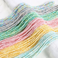 Listo para enviar: Cuentas de cristal facetadas de 4 mm teñidas con agua, estilo Monet Garden Picasso, rondelle espaciador para pulseras y collares DIY