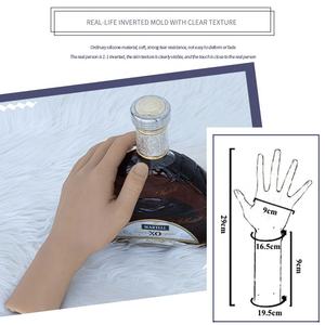 반지 주얼리 시계 디스플레이 연습용, 뼈대가 있는 유연한 컬러의 실감 나는 남성 실리콘 마네킹 손 한 쌍 - Product Image 5