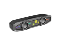 2.0 batterie portable incluse haut-parleur d'ordinateur portable sans fil de jeu pour pc avec lumière led rvb haut-parleurs maison système audio son