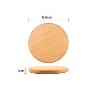 แผ่นรองแก้วไม้เนื้อแข็ง รูปทรงกลม/สี่เหลี่ยม รับทำโลโก้ตามสั่ง สำหรับวางแก้วชา กาแฟ ป้องกันความร้อน - Product Image 5