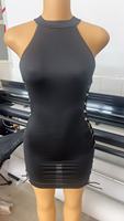 Robe Mini Moulante Sexy Évidée Sans Manches à Lacets pour Femme – Style Streetwear Décontracté et Tendance pour l'Été
