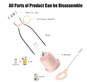 Exprimidor eléctrico Blendre 350ML Mezclador inalámbrico recargable Licuadora eléctrica portátil Licuadora para hacer batidos - Product Image 4