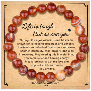 Bracelet en cristal naturel <span class=keywords><strong>de</strong></span> 8 mm en gros avec cartes, tourmaline, améthyste et œil <span class=keywords><strong>de</strong></span> <span class=keywords><strong>tigre</strong></span>, bijoux cadeaux pour hommes et femmes - Product Image 3