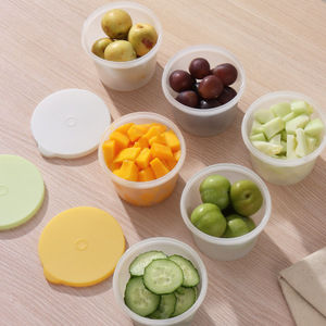 Contenedor de Almacenamiento de Alimentos Hermético, Reutilizable, de Plástico, Apilable, Redondo, con Tapa, para Conservar la Frescura en el Refrigerador - Product Image 3