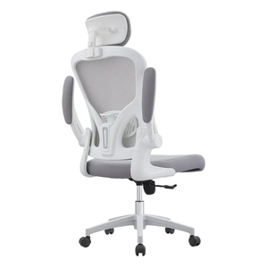 Lumbar Tracking Headrest Adjustable Armrests Swivel Gray Contemporary Lift Chair Fabric Power Tilt Office Chair Home Office - Product Image 5