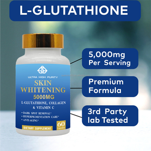 Complément Alimentaire OEM Éclaircissant pour la Peau 5000mg L-Glutathion Collagène Vitamine C en Capsules (60 unités) Anti-Âge Élimination des Taches Brunes - Product Image 3