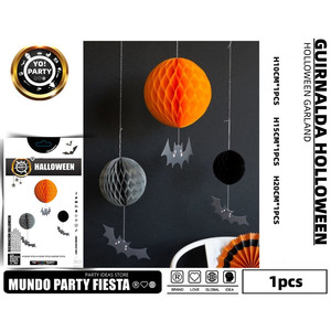 Di alta qualità HALLOWEEN decorazioni in carta a nido d'ape SET di 3 #74820 per Diwali nuovo a scuola Ramadan nuovo anno decorazioni appese - Product Image 1