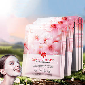 OEM SADOER Private Label Sakura Nicotinamide Facial <span class=keywords><strong>Mask</strong></span> Produk Kecantikan untuk Menenangkan, Memperbaiki, Memutihkan, Menutrisi, Melembapkan - Product Image 1