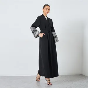 sachin and babi light blue dress Royal Crepe Abaya  Elegant Neck Tie & Integrated Waist