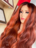 SHY 13x5 Perruque Lace Front HD en Cheveux Humains, Longue, avec Raie, Nœuds Décolorés, Vente en Gros OEM ODM